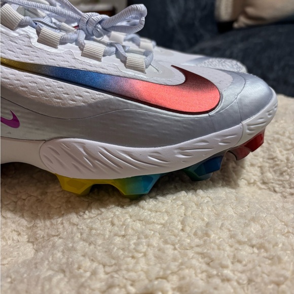 Nike Alpha Huarache Elite 4 Low MCS Baseball Cleats Mens 12 White FQ7724-106 - Picture 3 of 10